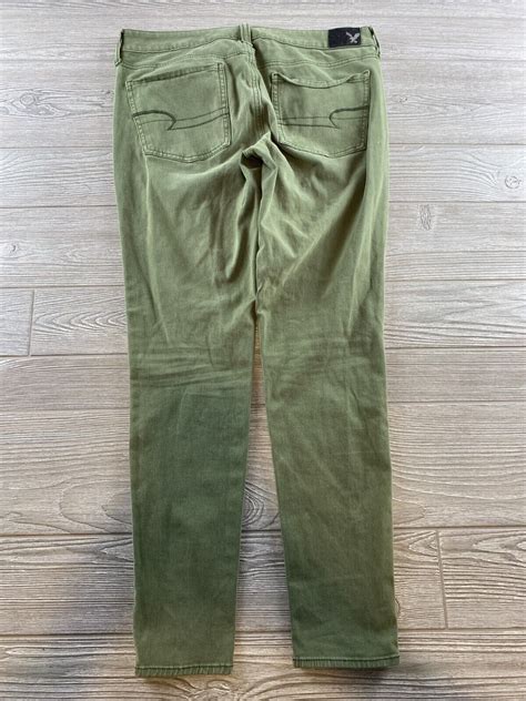 American Eagle Super Stretch Jegging Green Women S Size Regular