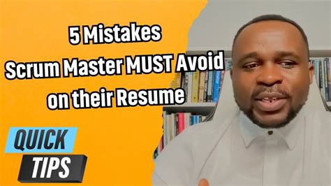 5 Mistakes Scrum Master MUST Avoid On Their Resume Interview Hacks