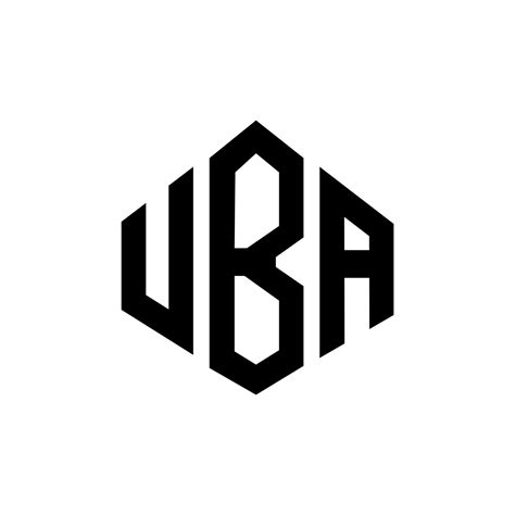 UBA letter logo design with polygon shape. UBA polygon and cube shape ...