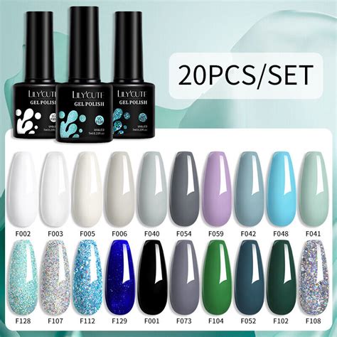 Lilycute Bottles Set Blue Green Soak Off Long Lasting Uv Gel Nail