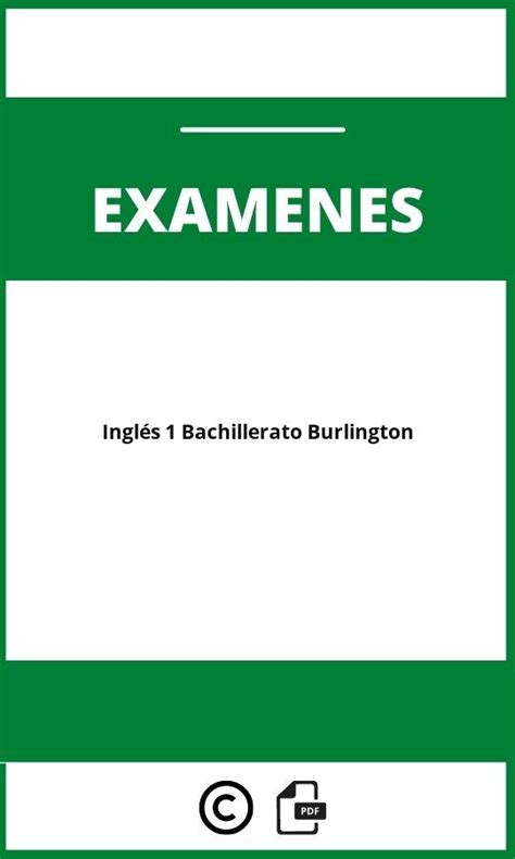 Examen Ingl S Bachillerato Burlington