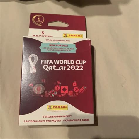 PANINI FIFA WORLD Cup QATAR 2022 Sticker Box Of 5 Packs Brand New