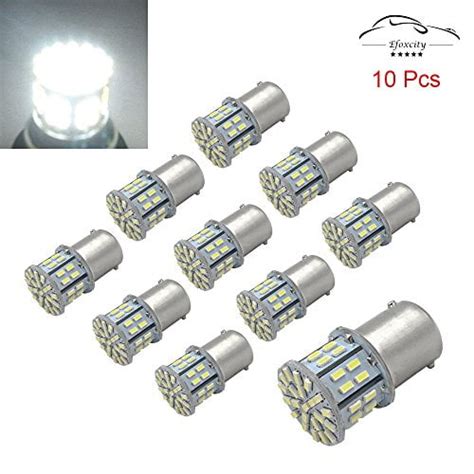 Efoxcity 12V 1156 10 Pack Bright 1156 1141 1003 50 SMD White LED Bulbs