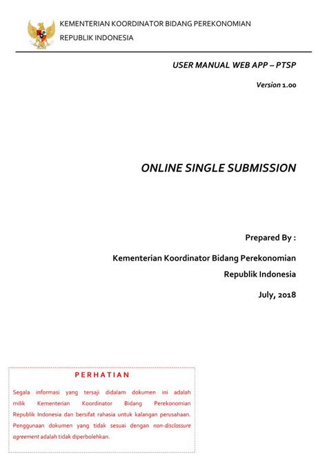 Pdf Online Single Submission Bulelengkab Go Id Menu Webform