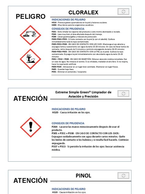 Etiquetas Productos De Limpieza Pdf Agua Especialidades Medicas