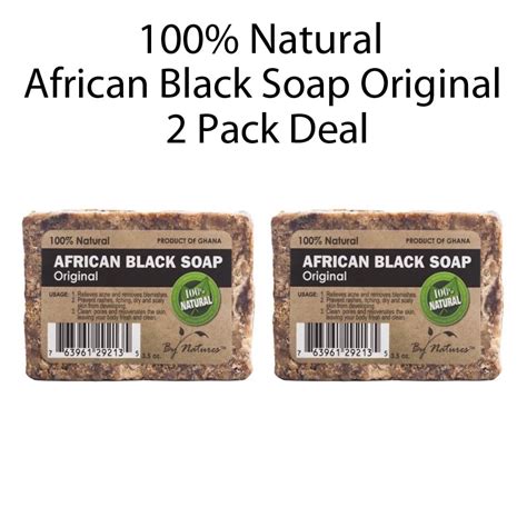 By Natures African Black Soap Original 2 Pack