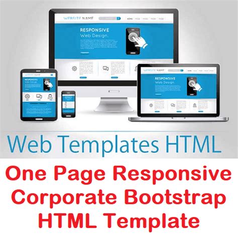 One Page Responsive Corporate Bootstrap HTML Template