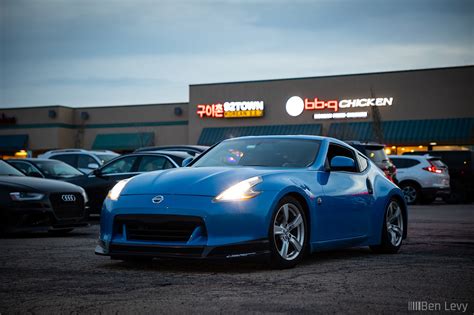 Blue Nissan 370z At Coffee Haus