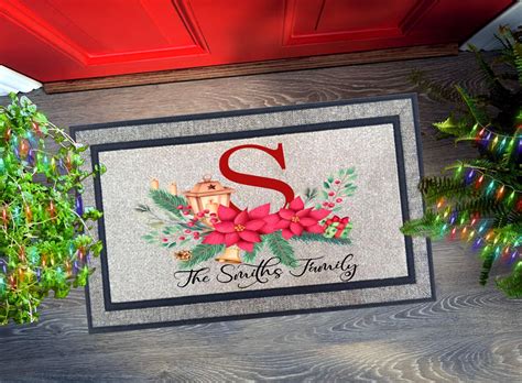 Christmas Personalized Door Mat | Etsy