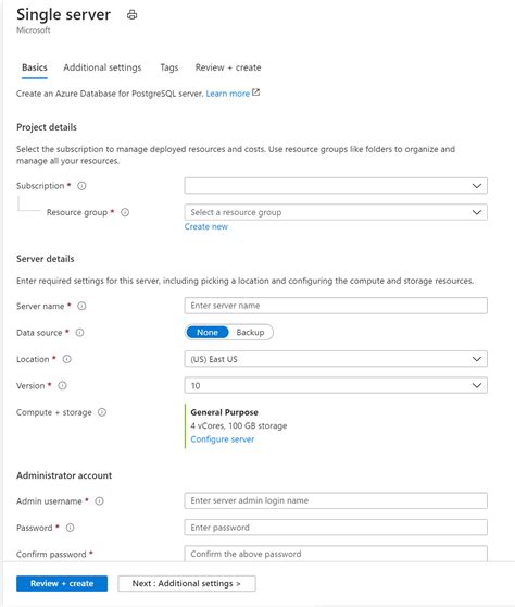 Inicio Rápido Creación De Un Servidor Azure Portal Azure Database