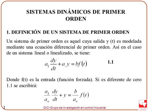 Mando Mono Mudo Sistemas De Primer Orden Control H Bil Escrutinio Compa Ero