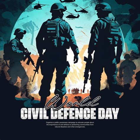 Premium Psd World Civil Defence Day Social Media Post Banner Template