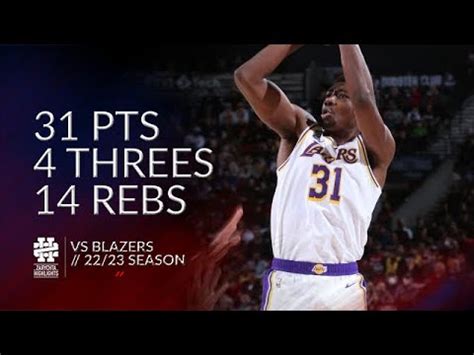 Thomas Bryant 31 Pts 4 Threes 14 Rebs Vs Blazers 22 23 Seasons YouTube