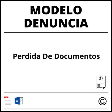 Modelo De Denuncia Por Robo