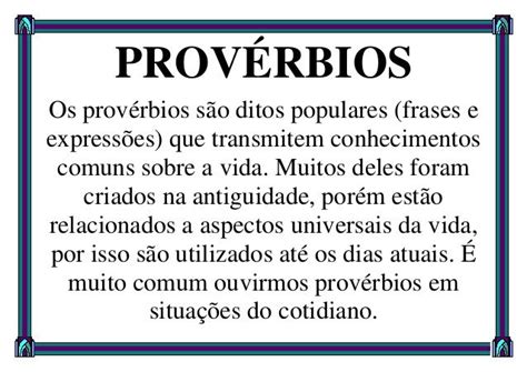 O Que São Provérbios