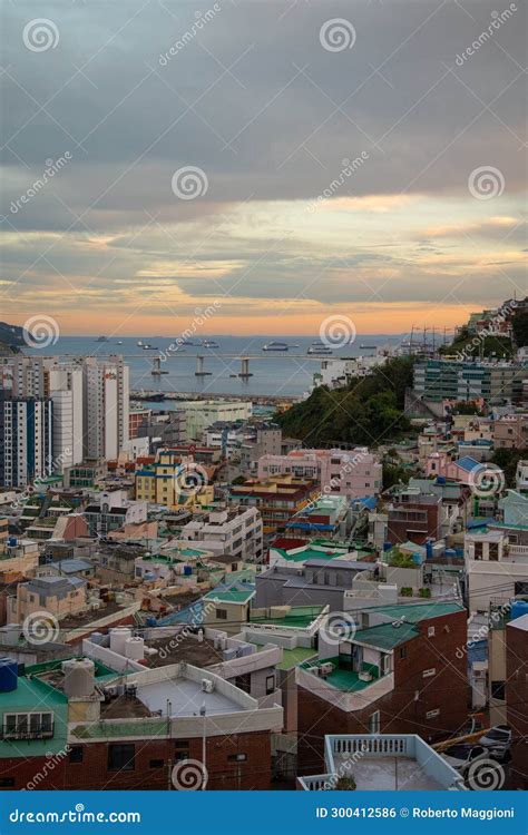 Busan South Korea Old Traditional Korean Neighborhood Stock Photo