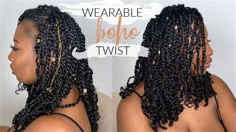 Wearable Cute Boho Twist Mini Twist On Natural Hair Tutorial