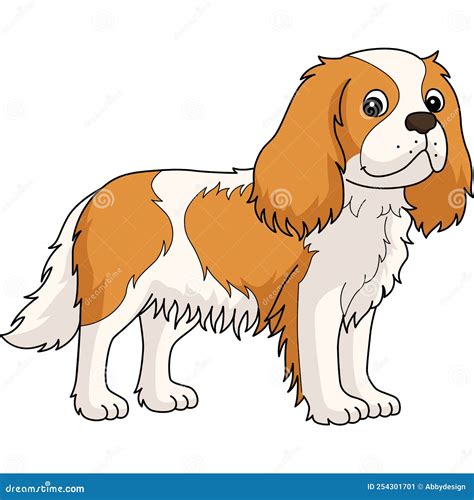 Cavalier King Charles Spaniel Dog Cartoon Clipart Stock Vector ...