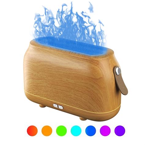 Durcord Essential Oil Diffuser, Cool Mist Humidifier and Air Aroma Diffuser with 7 Colors Flame ...