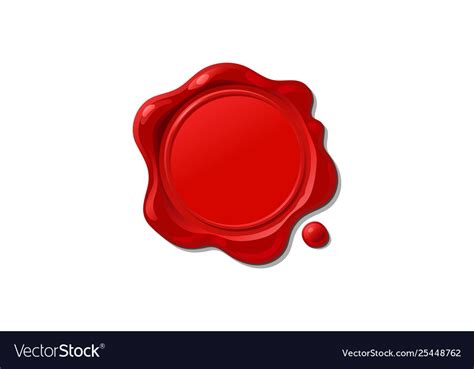 Wax seal stamp shape Royalty Free Vector Image