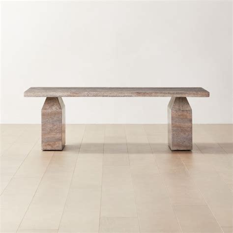 Civita Modern Brown Travertine Coffee Table Cb