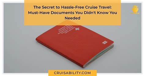 The Secret To Hassle Free Cruise Travel Must Have Travel Documents You Didn T Know You Needed