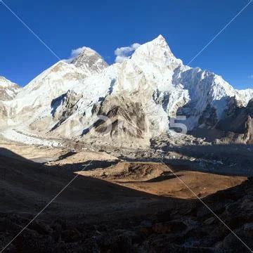 Mount Everest Nuptse Nepal Himalayas Mountains Evening Premium Photo