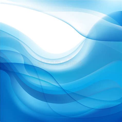 Vector Abstract Blue Wavy Water Background Stock Vector Illustration