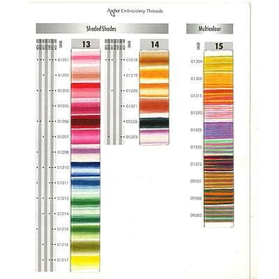 DMC Stranded Cotton Colour Chart Shade Card Stitchtastic Atelier Yuwa