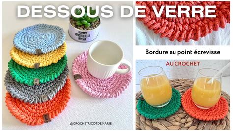 COMMENT FAIRE DES DESSOUS DE VERRES OU TASSES AU CROCHETFACILES ET