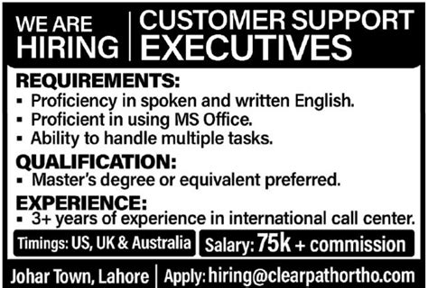 Job Positions At Private Company 2025 Job Advertisement Pakistan