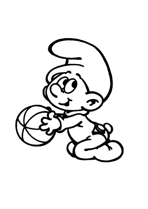 Smurf Bola Para Colorir Imprimir Desenhos