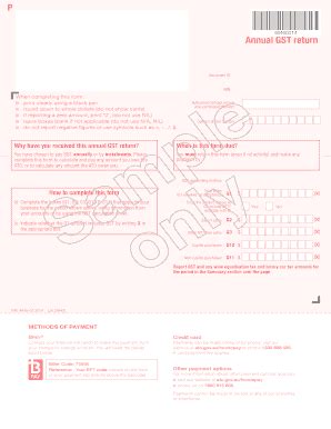 Fillable Online Ato Gov Annual Gst Return Ato Gov Fax Email Print