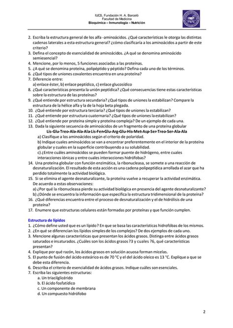 Cuestionario Guia Biomoleculas Pdf