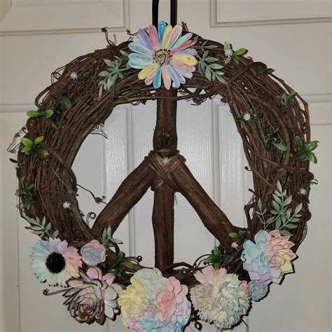 Peace Wreath Etsy