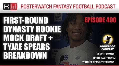 Fantasy Football First Round Dynasty Rookie Mock Draft Tyjae Spears