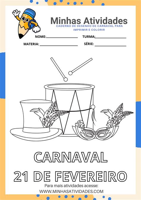 Colorir Desenhos De Carnaval Entre Na Folia Os Pequenos