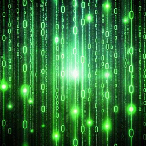 Zero And One Green Binary Digital Code Computer Generated Seamless Loop