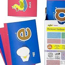 Amazon Mfm Toys Sandpaper Tactile English Letters Flashcards