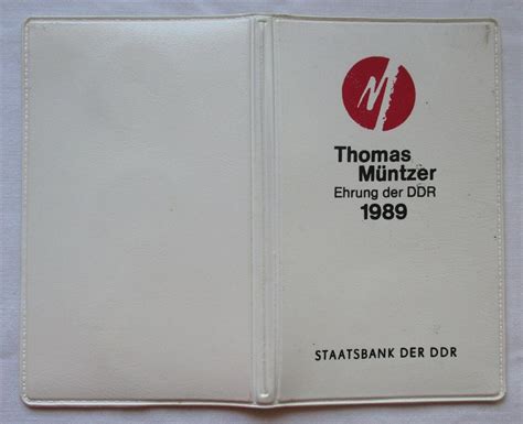 Ddr M Nzmappe Thomas M Ntzer Ehrung Der Ddr X Mark Medaille