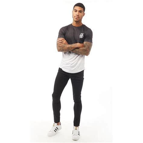 DFND London Herren Skinny Jeans Schwarz