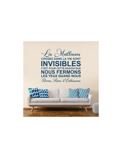 Sticker Mural Citation Les Meilleures Choses Dans La Vie Sont Invisibles