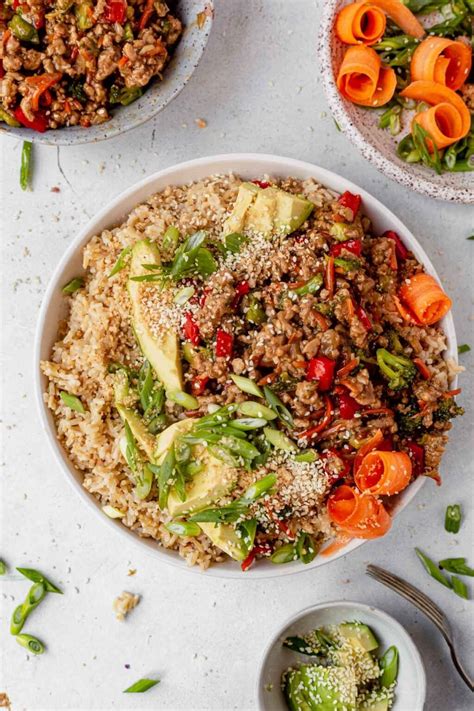 Ground Turkey Teriyaki Rice Bowl What Molly Made