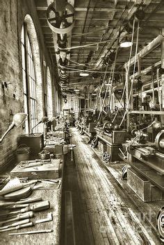 discover  vintage machine shop  historic factory machinery ideas