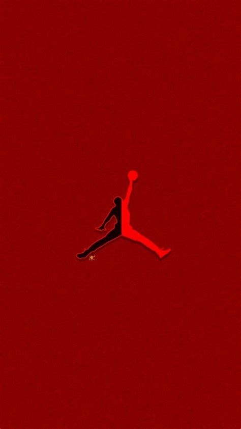 Jordan Logo Wallpaper - Dark Red Background