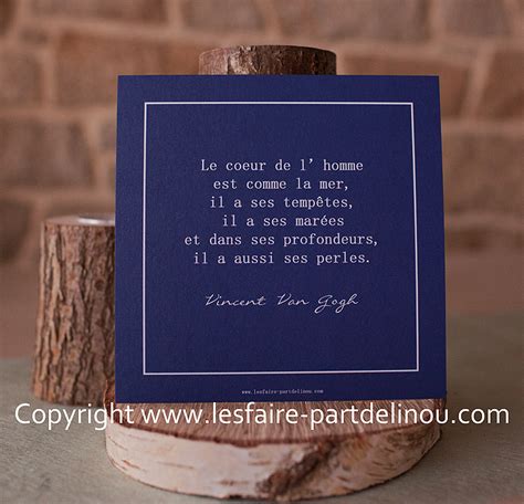 Carte Avec Une Citation De Vincent Van Gogh Les Faire Part De Linou