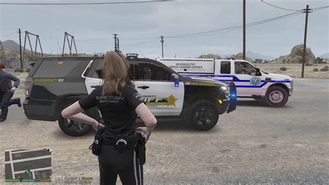 Gta Lspdfr Playing As A Blaine County Female Sherif Tahoe Patrol