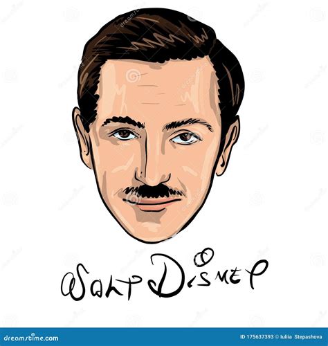 Walt Disney Portrait Sketch Illustration | CartoonDealer.com #175637170