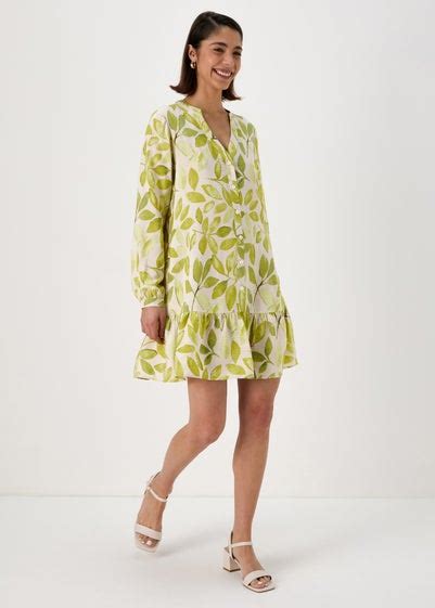 Et Vous Green Leaf Print Popover Mini Dress Reviews Matalan