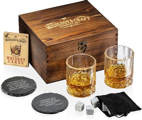 Buy Mixology Craft Whiskey Stones Gift Set For Men Pack Of 2 10 Oz